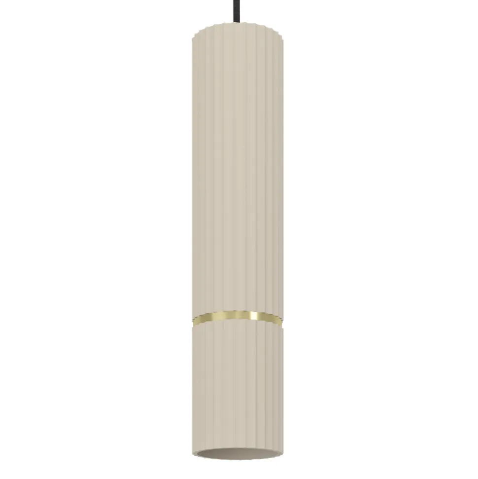 Eglo CAMINIA hanglamp staal zand, geborsteld messing H: 1100 mm