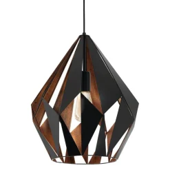 Eglo CARLTON 1 hanglamp staal zwart, koper H: 1500 mm | Ø 385 mm