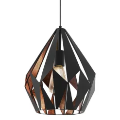 Eglo CARLTON 1 hanglamp staal zwart, koper H: 1100 mm | Ø 310 mm