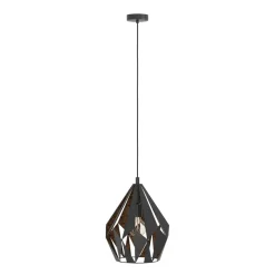 Eglo CARLTON 1 hanglamp staal zwart, koper H: 1100 mm | Ø 310 mm