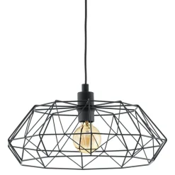 Eglo CARLTON 2 hanglamp staal zwart H: 1100 mm | Ø 455 mm