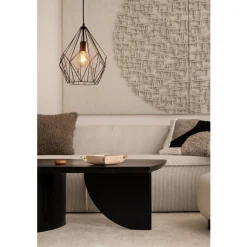 Eglo CARLTON hanglamp staal zwart H: 1100 mm | Ø 310 mm