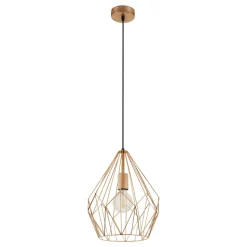 Eglo CARLTON hanglamp staal koperkleuren H: 1100 mm | Ø 310 mm