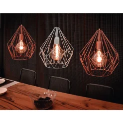 Eglo CARLTON hanglamp staal koperkleuren H: 1100 mm | Ø 310 mm