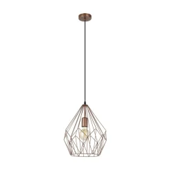 Eglo CARLTON hanglamp staal koperkleuren H: 1100 mm | Ø 310 mm