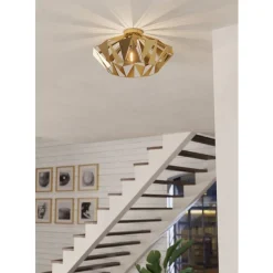 Eglo CARLTON Plafondarmaturen staal goudkleuren H: 235 mm | Ø 470 mm