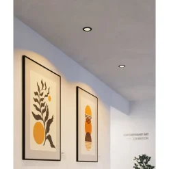 Eglo CAROSSO-Z inbouwarmatuur aluminium zwart / Kunststof wit H: 28 mm | Ø 93 mm