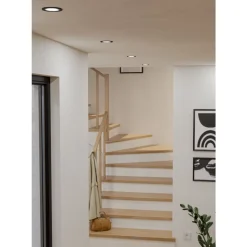 Eglo CAROSSO-Z inbouwarmatuur aluminium zwart / Kunststof wit H: 28 mm | Ø 93 mm