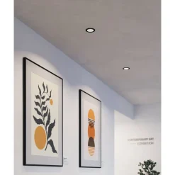 Eglo CAROSSO-Z inbouwarmatuur aluminium zwart / Kunststof wit H: 28 mm | Ø 93 mm