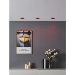 Eglo CAROSSO-Z inbouwarmatuur aluminium zwart / Kunststof wit H: 28 mm | Ø 93 mm