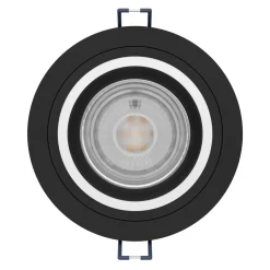 Eglo CAROSSO-Z inbouwarmatuur aluminium zwart / Kunststof wit H: 28 mm | Ø 93 mm