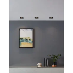 Eglo CAROSSO-Z inbouwarmatuur aluminium zwart / Kunststof wit H: 25 mm