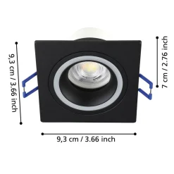 Eglo CAROSSO-Z inbouwarmatuur aluminium zwart / Kunststof wit H: 25 mm