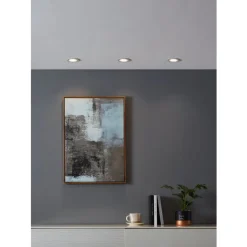 Eglo CAROSSO-Z inbouwarmatuur aluminium wit / Kunststof wit H: 28 mm | Ø 93 mm