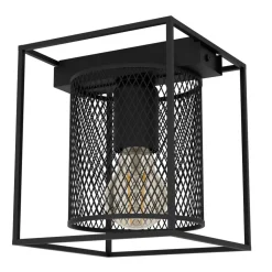 Eglo CATTERICK Plafondarmaturen staal zwart H: 190 mm