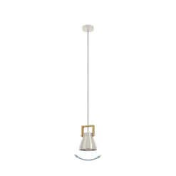 Eglo CAWTON hanglamp staal, hout staal, rustiek bruin H: 1100 mm | Ø 160 mm
