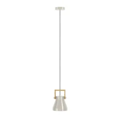Eglo CAWTON hanglamp staal, hout staal, rustiek bruin H: 1100 mm | Ø 160 mm