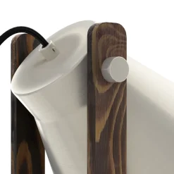 Eglo CAWTON Tafellampen staal, hout staal, rustiek bruin H: 380 mm