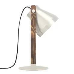 Eglo CAWTON Tafellampen staal, hout staal, rustiek bruin H: 380 mm