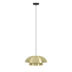 Eglo CENCIARA hanglamp staal zwart / staal geborsteld messing, goud H: 1100 mm | Ø 400 mm