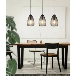 Eglo CLEVEDON hanglamp staal zwart H: 1100 mm