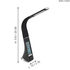 Eglo COGNOLI Tafellampen Kunststof zwart H: 510 mm