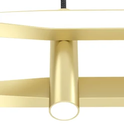 Eglo COLMEAL hanglamp staal, aluminium geelkoper-geborsteld / Kunststof wit H: 1200 mm