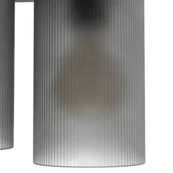 Eglo COLOMERA Plafondarmaturen staal zwart / Glas mat grijs H: 240 mm | Ø 350 mm