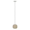 Eglo COMINIO hanglamp staal taupe / glas geëtst zand H: 1100 mm | Ø 185 mm