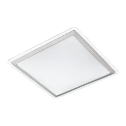 Eglo COMPETA 1 Wand-/plafondlamp staal wit / Kunststof wit, zilver, helder H: 95 mm