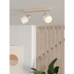 Eglo CORATO spot staal zand, mat nikkel / Glas wit H: 125 mm