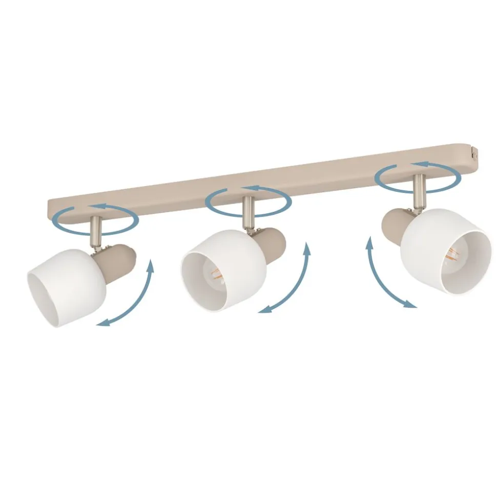 Eglo CORATO spot staal zand, mat nikkel / Glas wit H: 125 mm