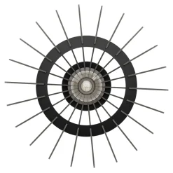 Eglo COSSANO 3 Plafondarmaturen staal zwart / Hout zwart H: 215 mm | Ø 380 mm