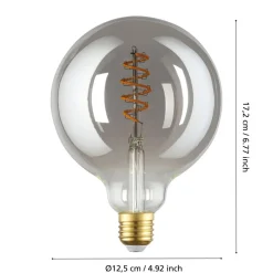 Eglo C-ZIGBEE LB E27 G125 SMOKE 100LM 2000K DIMBAAR