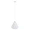 Eglo DOLWEN hanglamp staal wit / textiel wit H: 1100 mm | Ø 335 mm