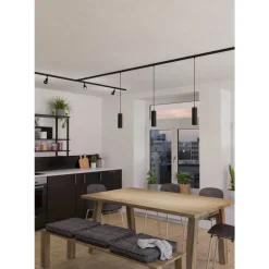 Eglo EASYT PENDANT hanglamp Kunststof zwart H: 1100 mm | Ø 60 mm