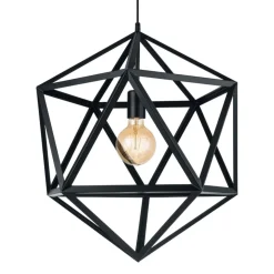 Eglo EMBLETON hanglamp staal zwart H: 1500 mm | Ø 460 mm