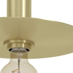 Eglo ESCANDELL hanglamp staal zwart, geborsteld messing H: 1100 mm | Ø 250 mm