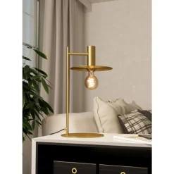 Eglo ESCANDELL Tafellampen staal geelkoper-geborsteld H: 470 mm