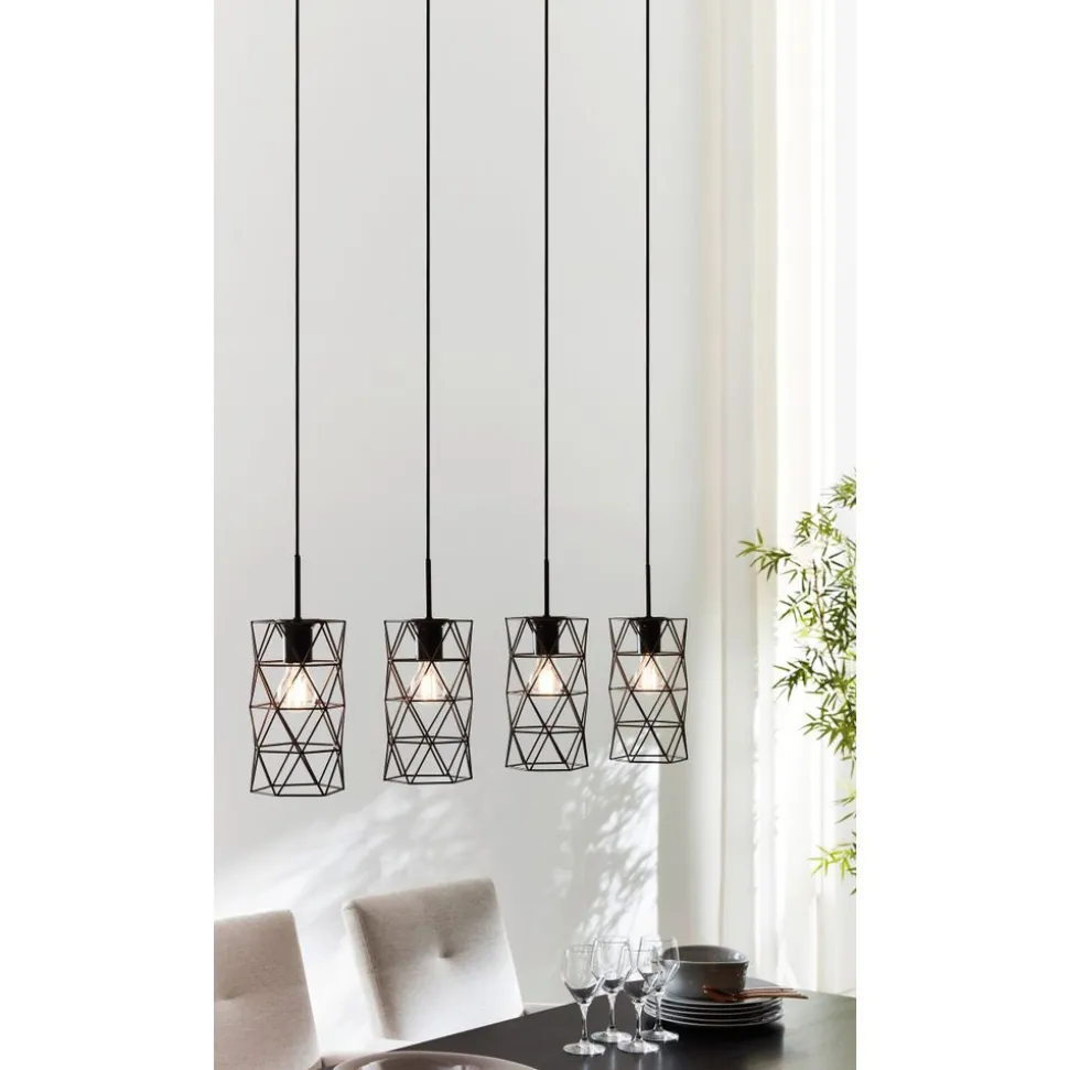 Eglo ESTEVAU hanglamp staal donkerbruin H: 1100 mm