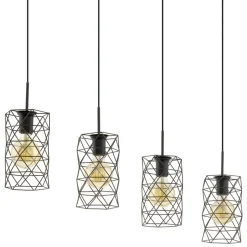 Eglo ESTEVAU hanglamp staal donkerbruin H: 1100 mm