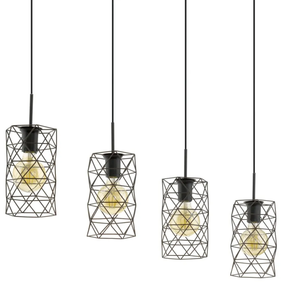 Eglo ESTEVAU hanglamp staal donkerbruin H: 1100 mm