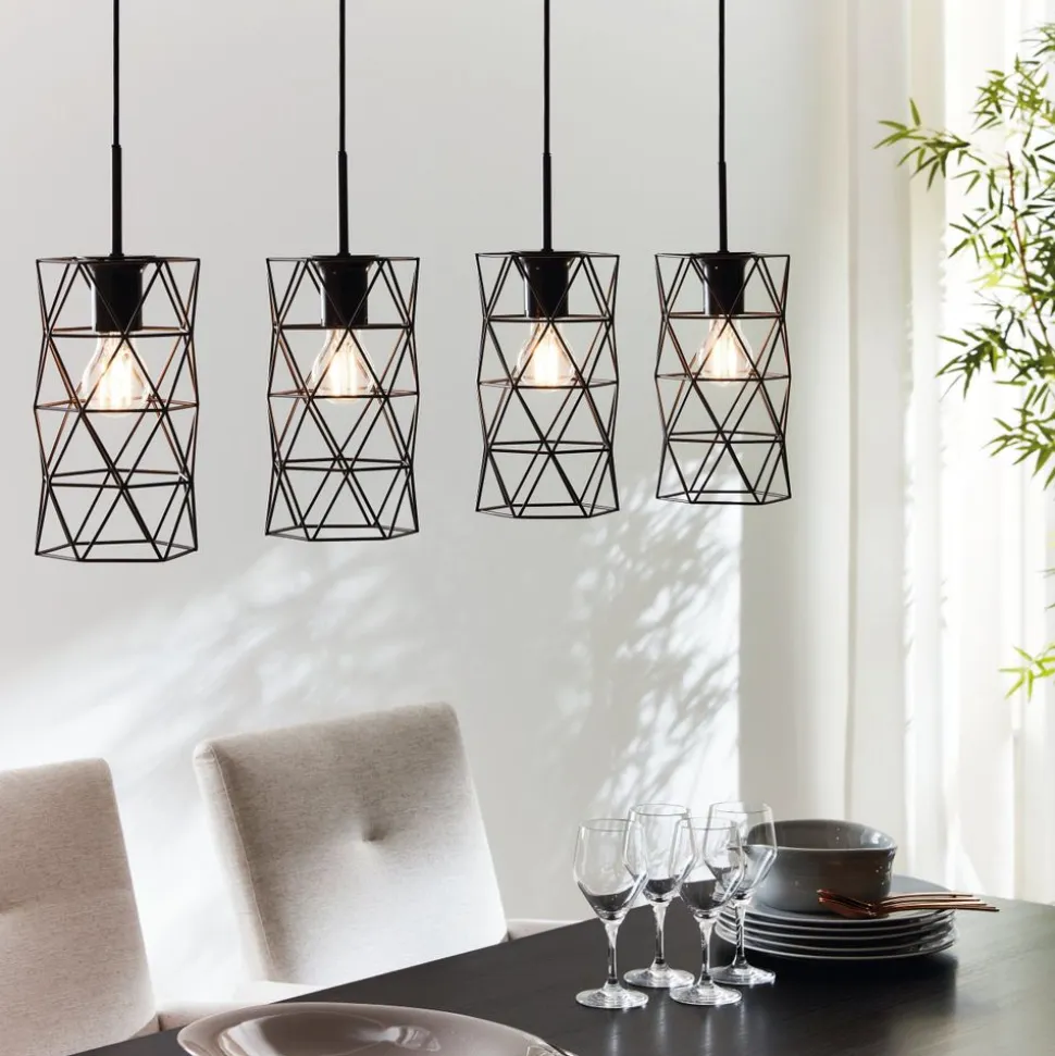 Eglo ESTEVAU hanglamp staal donkerbruin H: 1100 mm