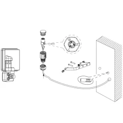 Eglo FAEDO 3 Wandlamp aluminium zwart / Glas helder H: 190 mm