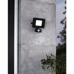 Eglo FAEDO 3 Wandlamp aluminium zwart / Glas helder H: 140 mm