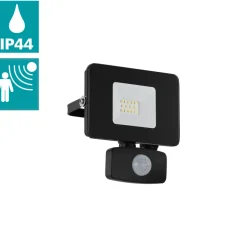 Eglo FAEDO 3 Wandlamp aluminium zwart / Glas helder H: 135 mm