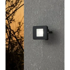 Eglo FAEDO 3 Wandlamp aluminium zwart / Glas helder H: 80 mm