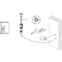 Eglo FAEDO 3 Wandlamp aluminium zwart / Glas helder H: 80 mm