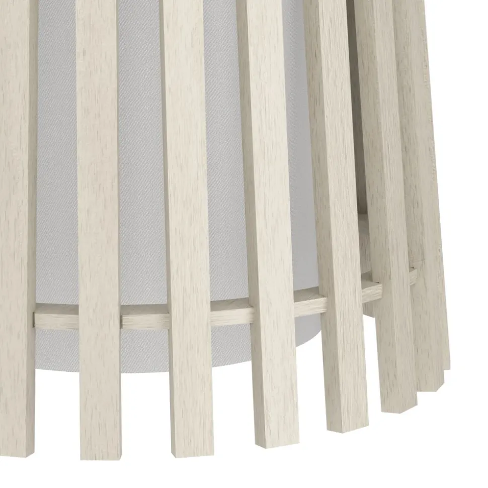 Eglo FATTORIA Staande lampen staal zwart / hout, textiel natuur, wit H: 1700 mm