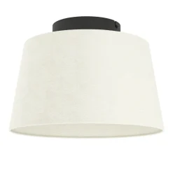 Eglo FEBRES Plafondarmaturen staal zwart / textiel wit H: 250 mm | Ø 350 mm